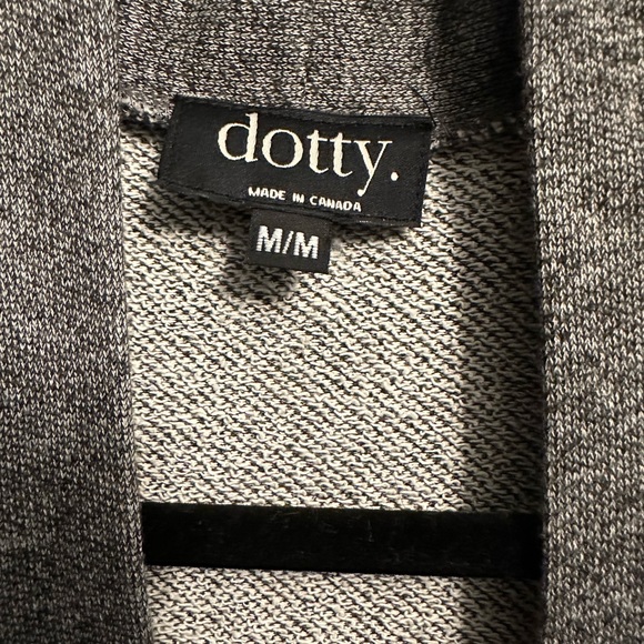 Fun Dotty rough edge sweater with arm patches! Medium - Picture 3 of 5